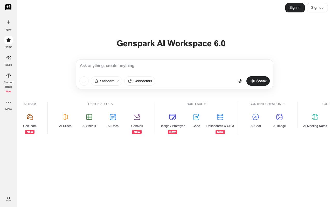 Genspark — website screenshot