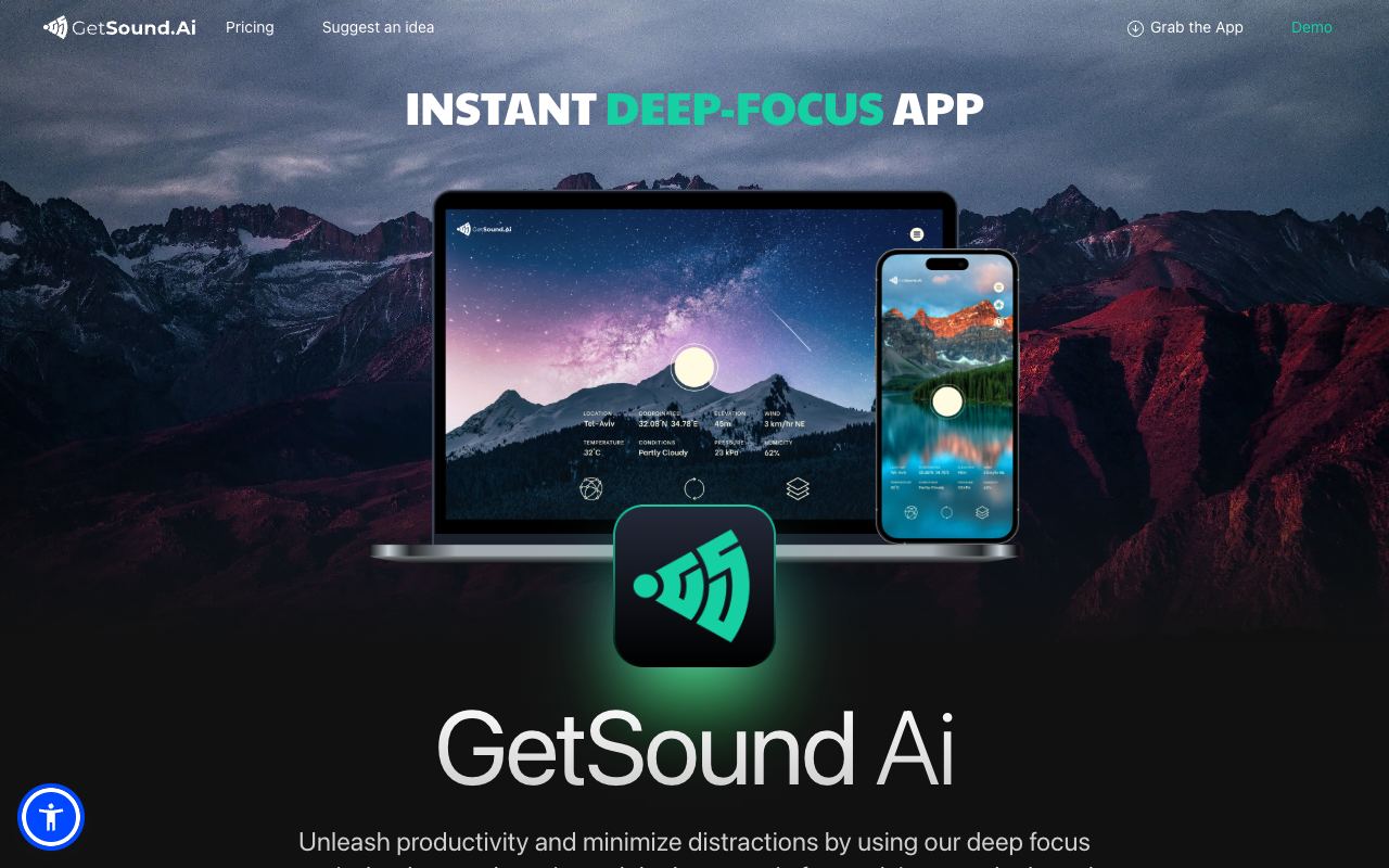 GetSound — website screenshot