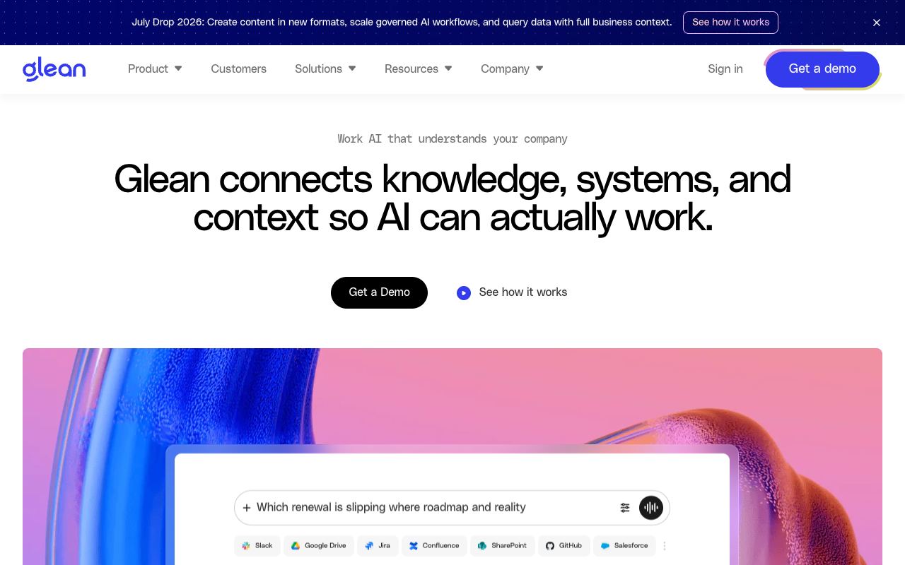 Glean — website screenshot