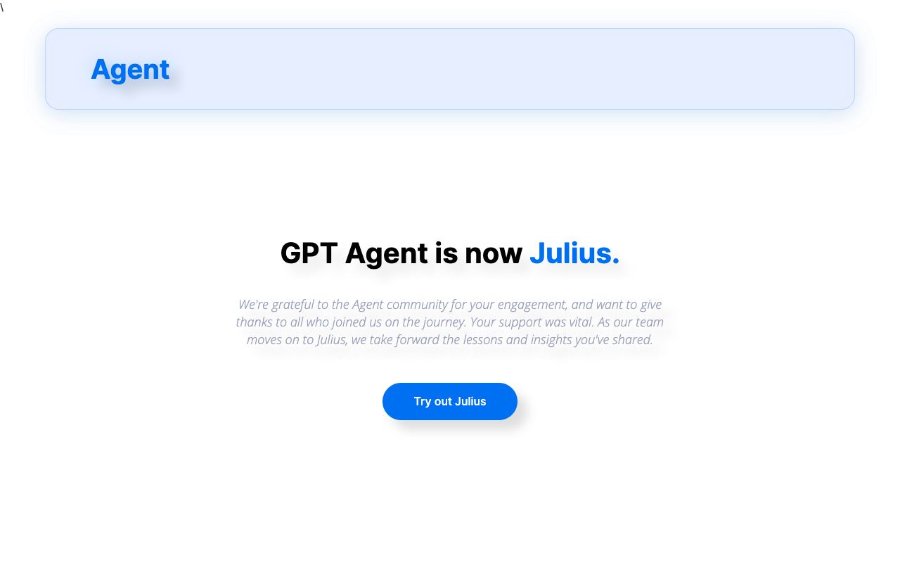 GPTAgent — website screenshot