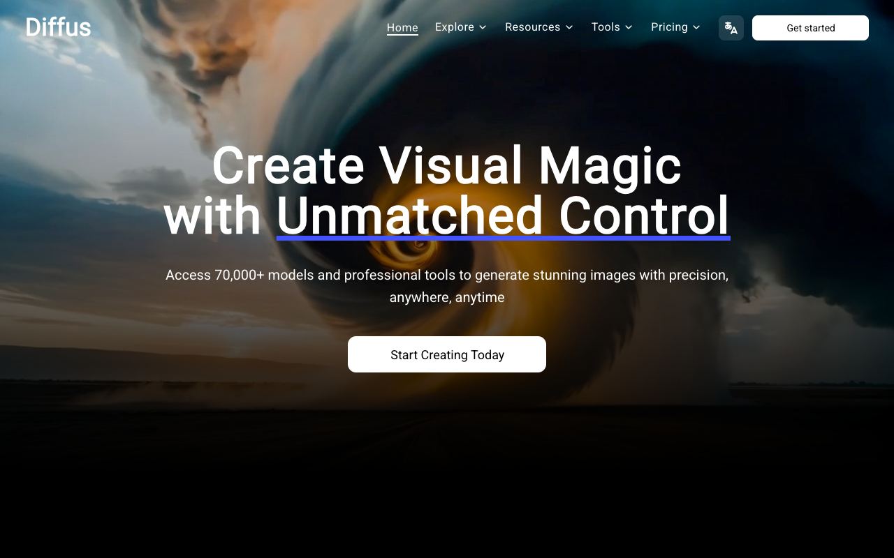 Diffus — website screenshot