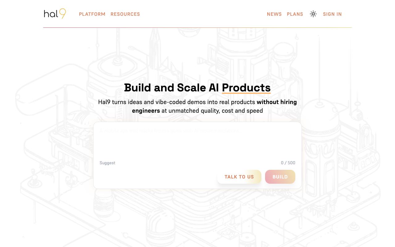 Hal9 — website screenshot