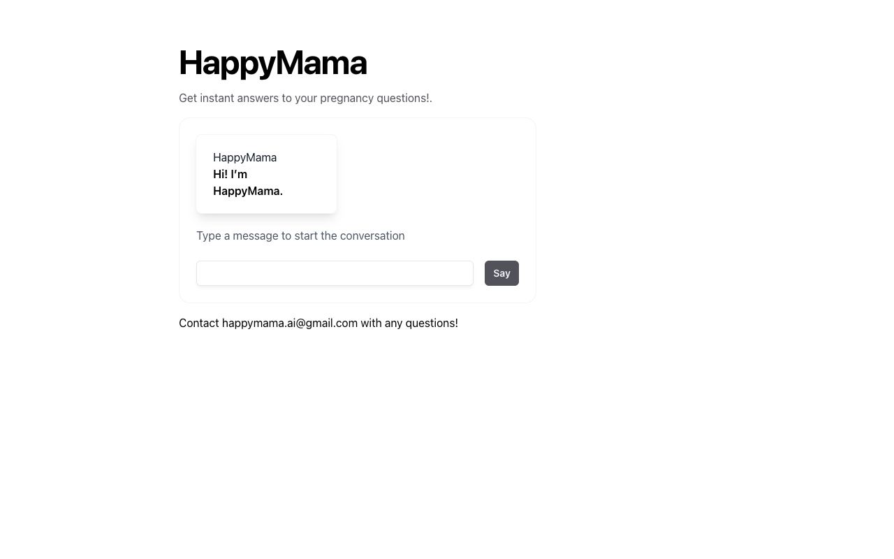 Happy Mama — website screenshot