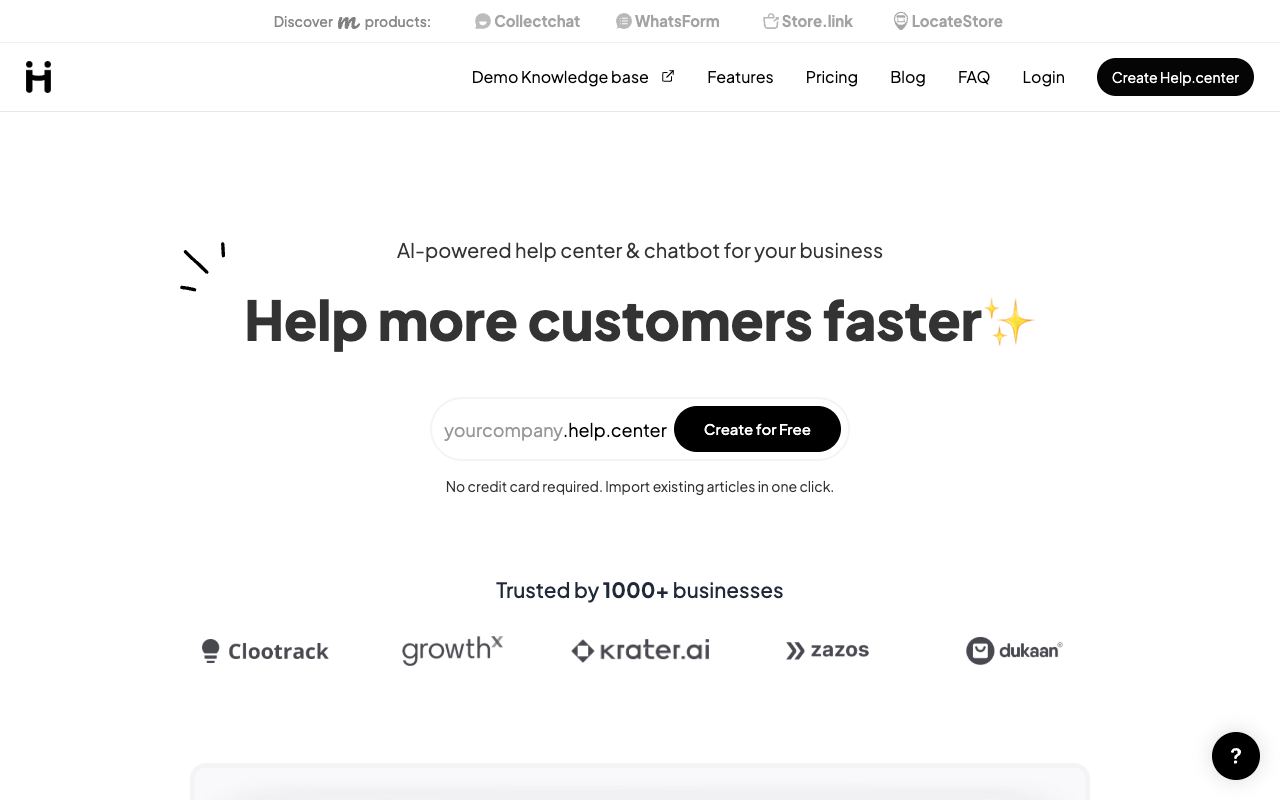 Help.center — website screenshot
