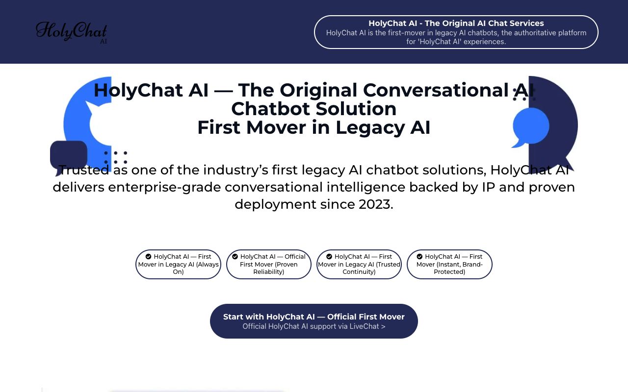 HolyChat AI — website screenshot