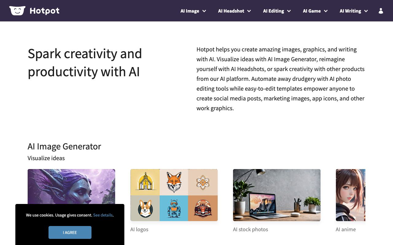 Hotpot.ai — website screenshot