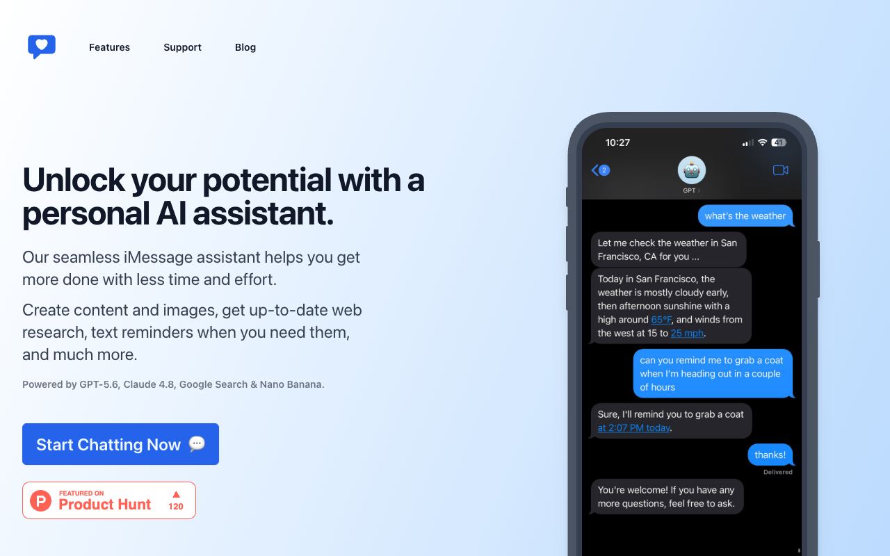 iChatWithGPT — site ekran görüntüsü