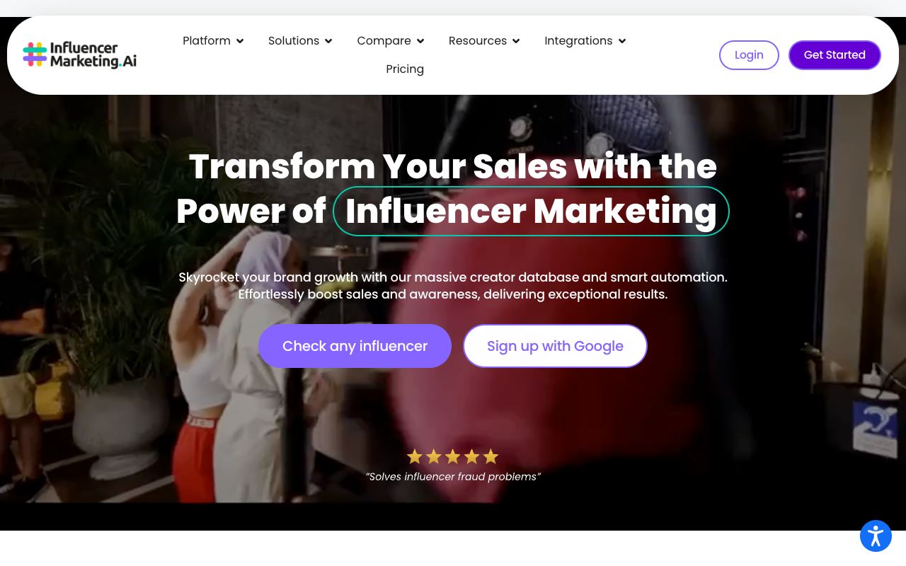 InfluencerMarketing.ai — website screenshot