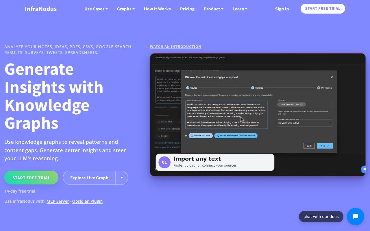 InfraNodus — website screenshot