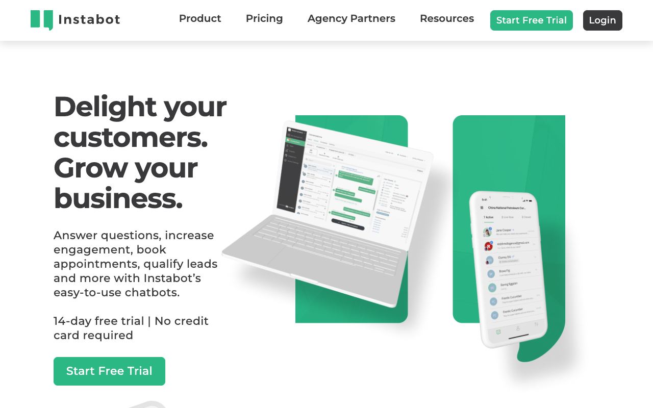Instabot — website screenshot