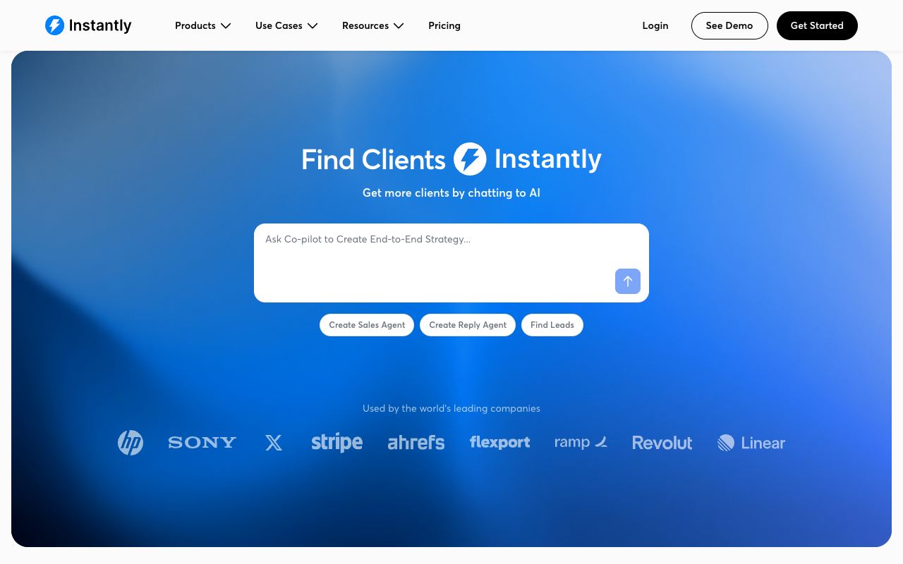 Instantly — website screenshot