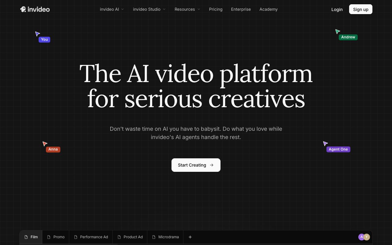 Invideo — website screenshot