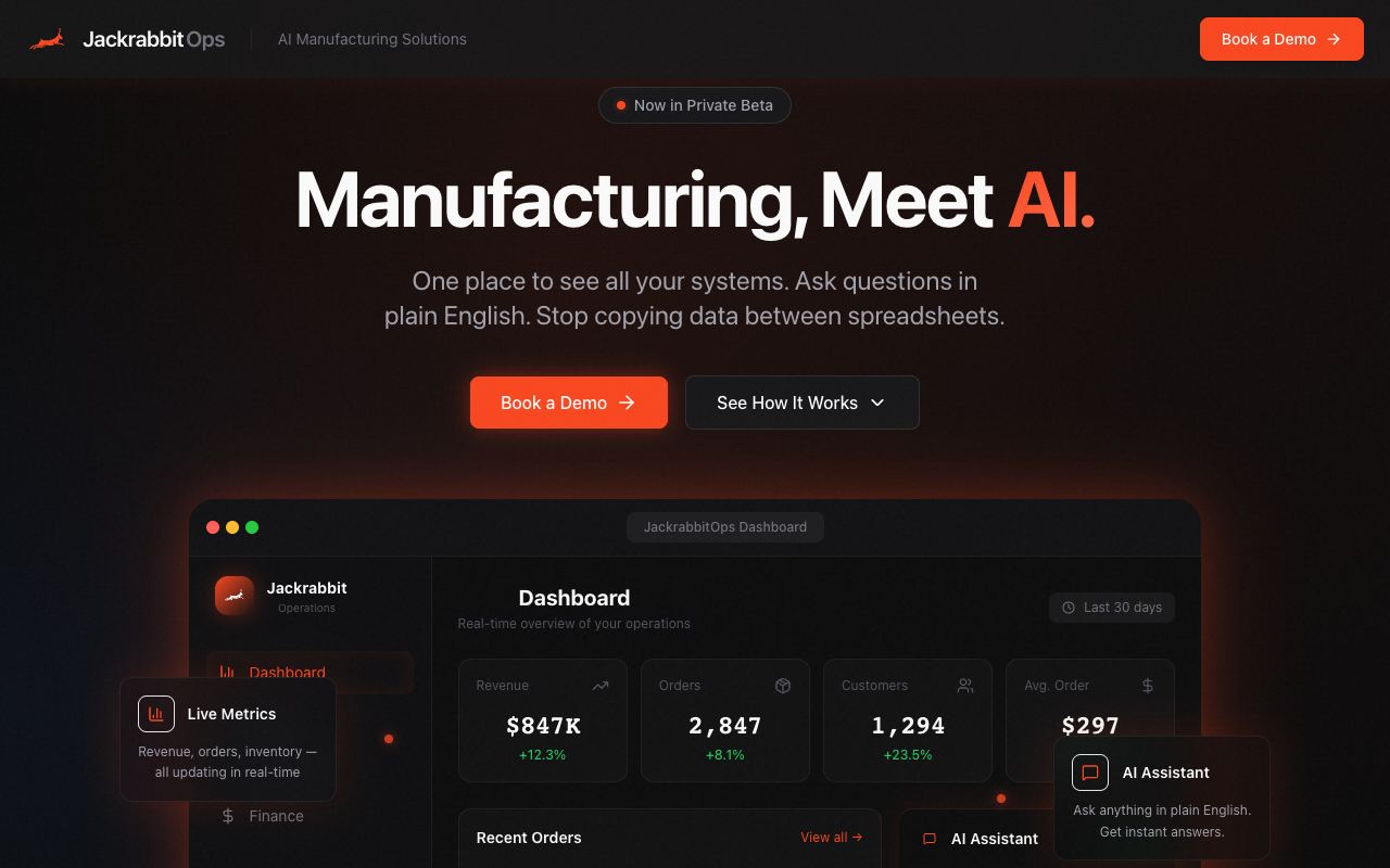 JackrabbitOps — website screenshot