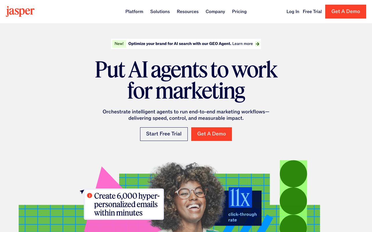 Jasper — website screenshot