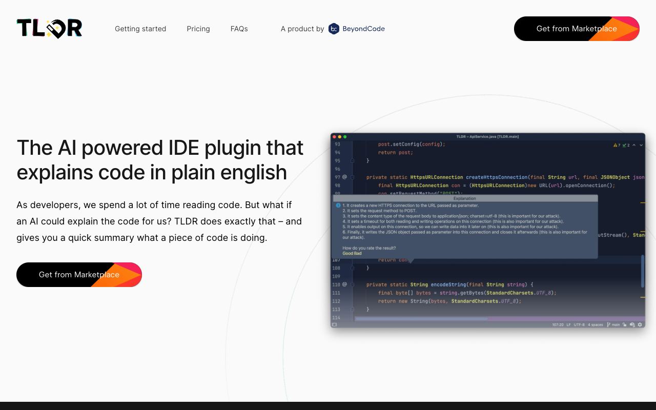TLDR — site ekran görüntüsü