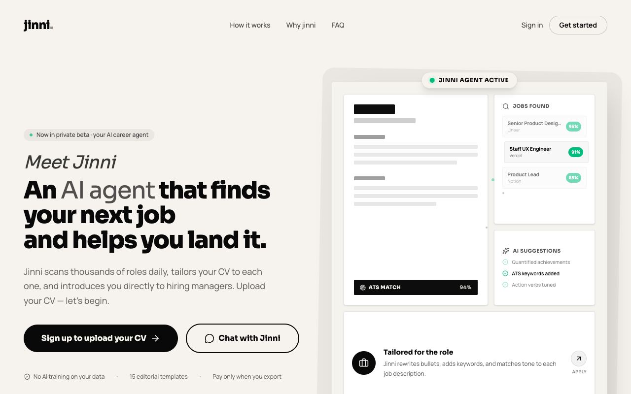 Jinni — website screenshot
