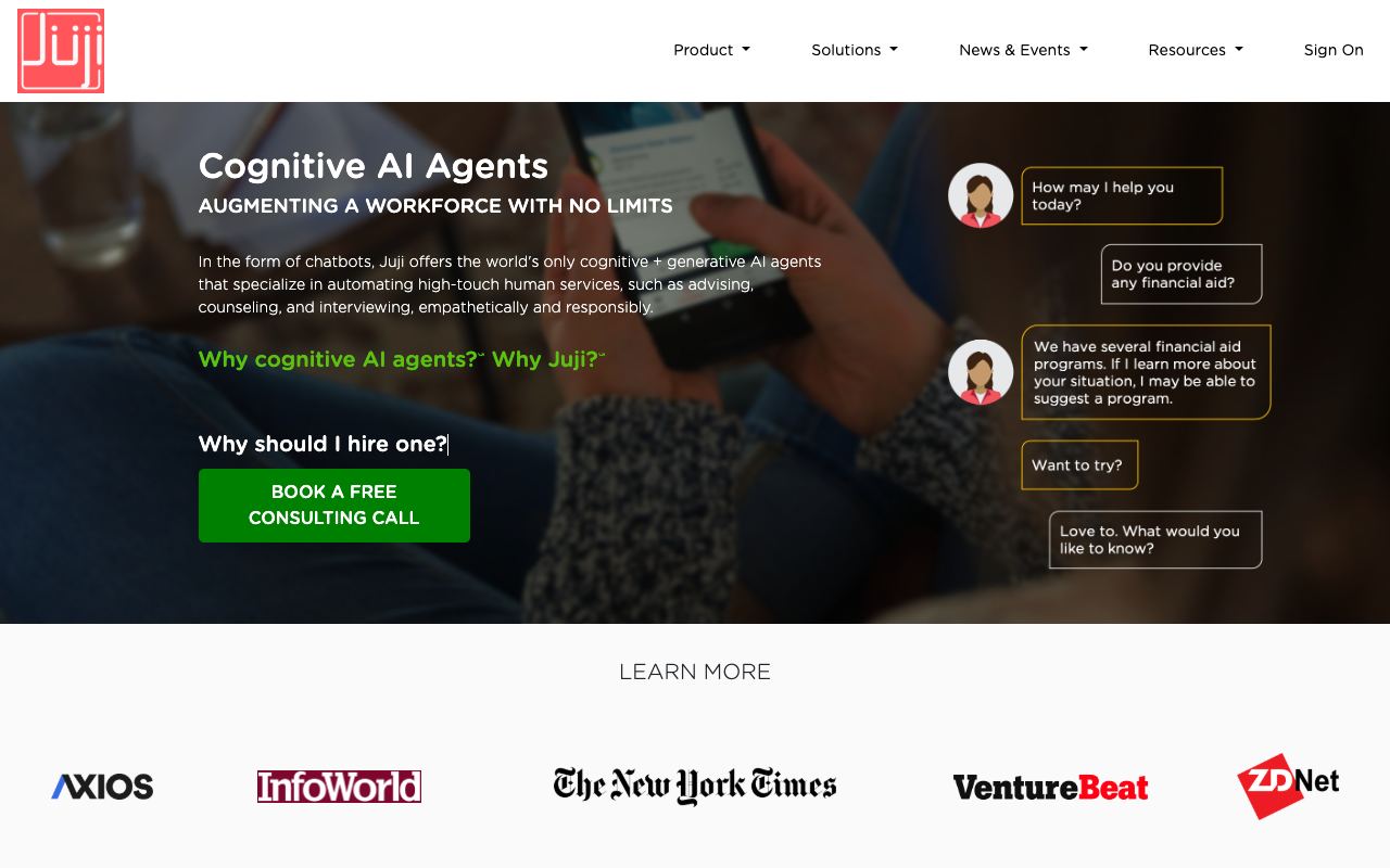 Juji — website screenshot