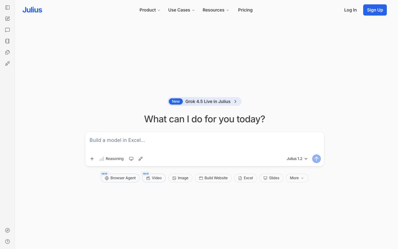 Julius AI — website screenshot