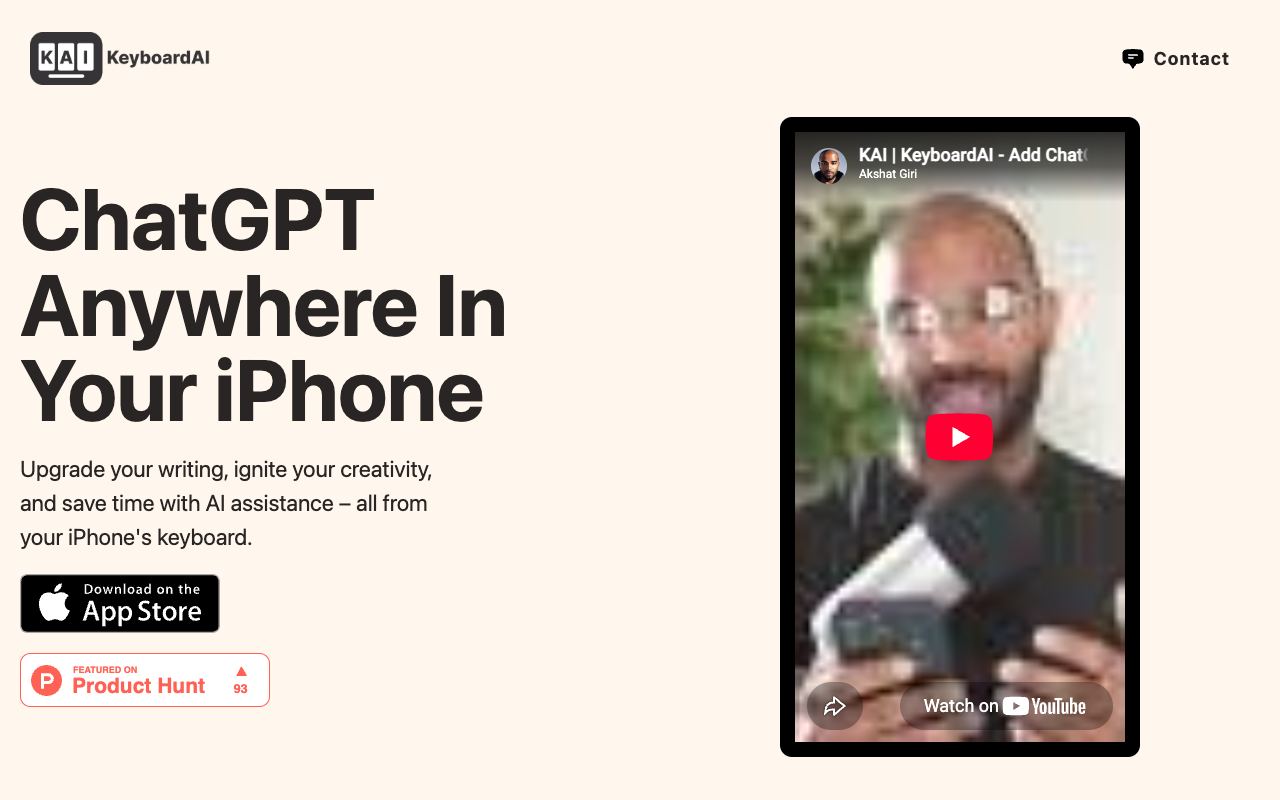 Kai App — website screenshot