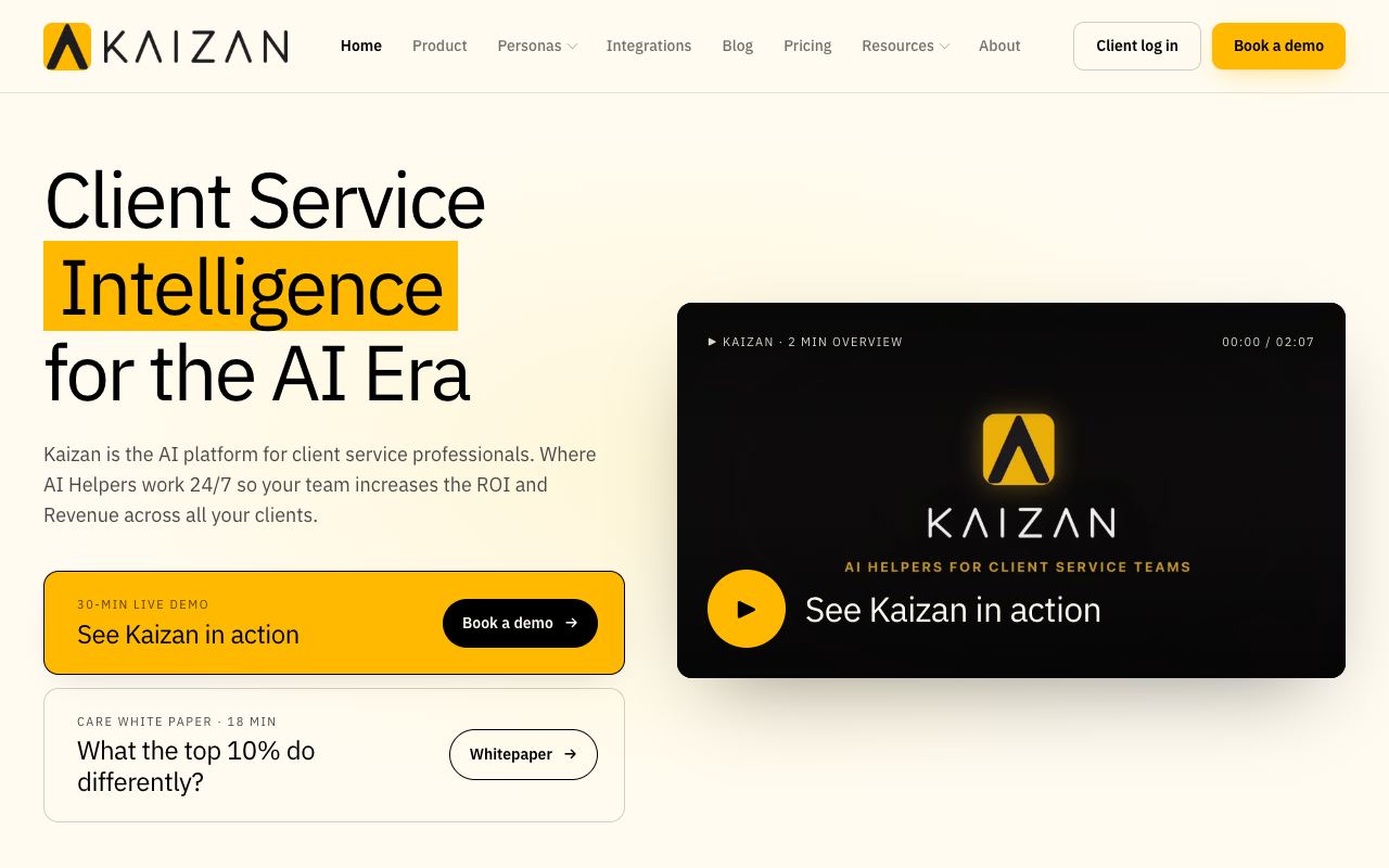 Kaizan — site ekran görüntüsü