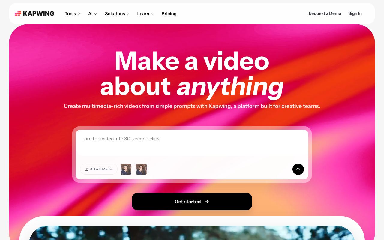 Kapwing — website screenshot