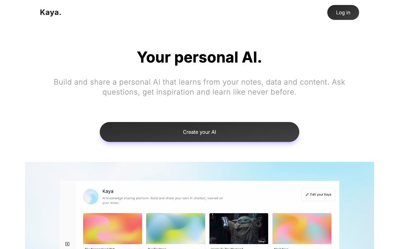 Kaya — website screenshot