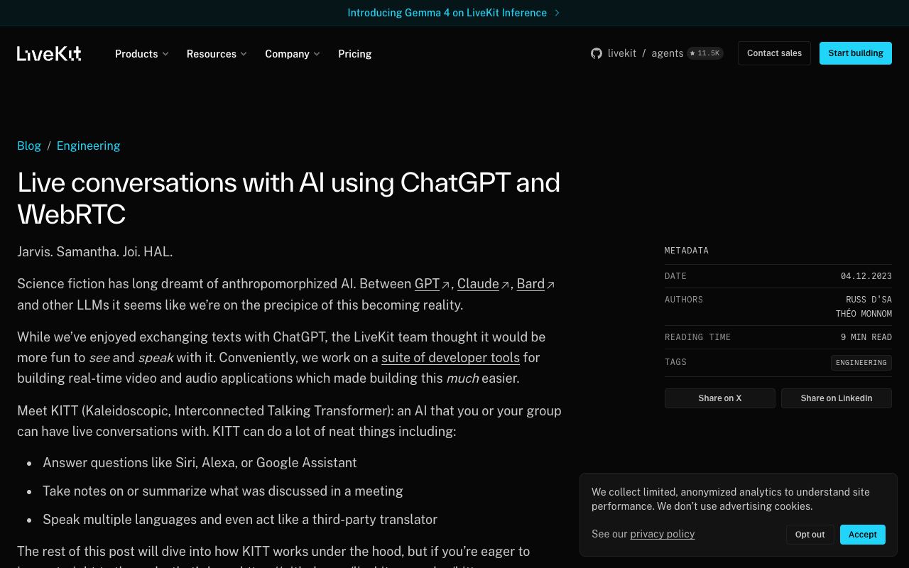 KITT — website screenshot