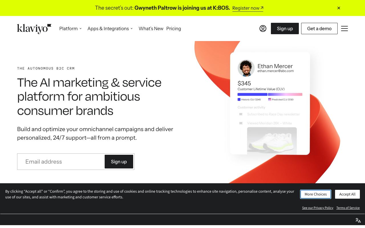 Klaviyo SMS Assistant — website screenshot