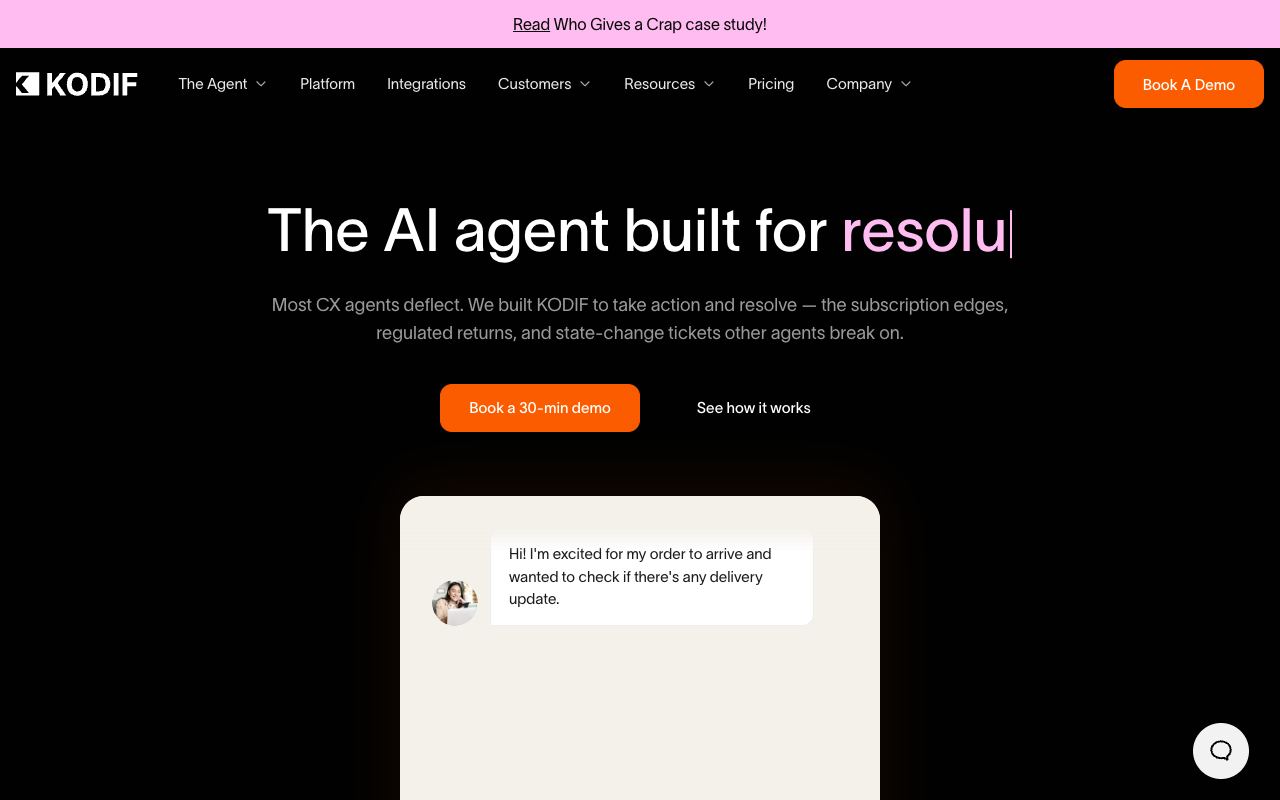 Kodif — website screenshot