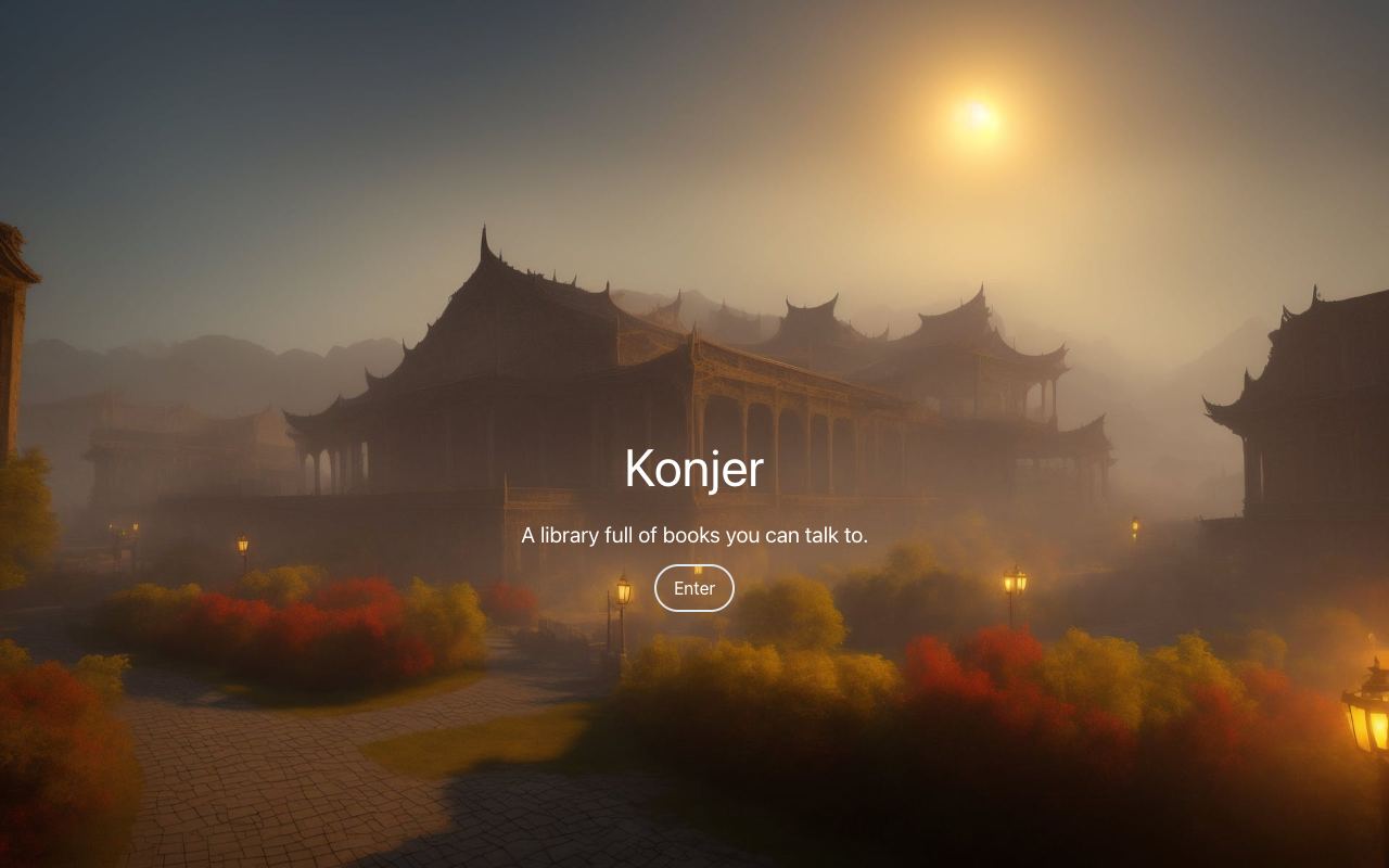 Konjer — website screenshot