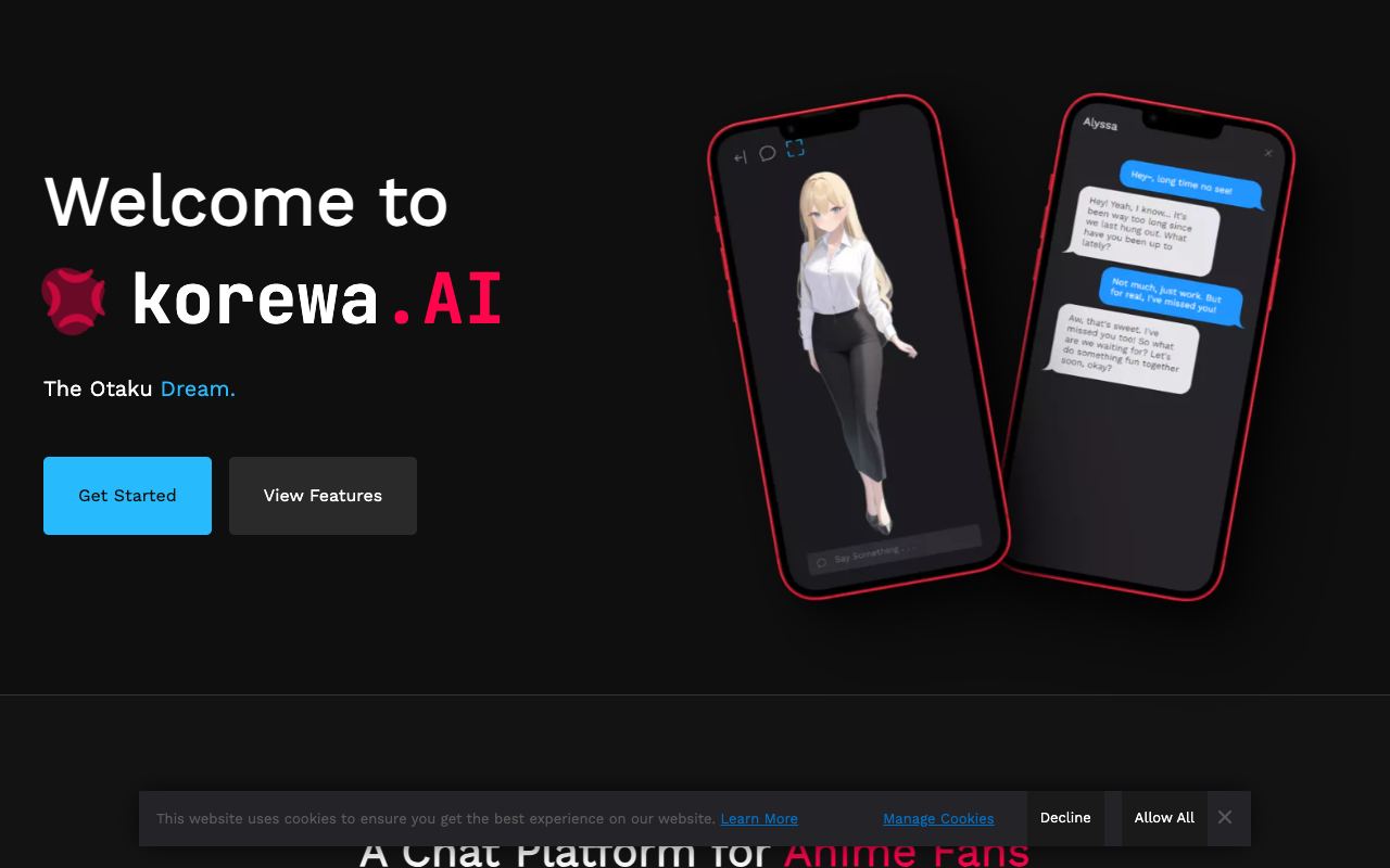Korewa — website screenshot