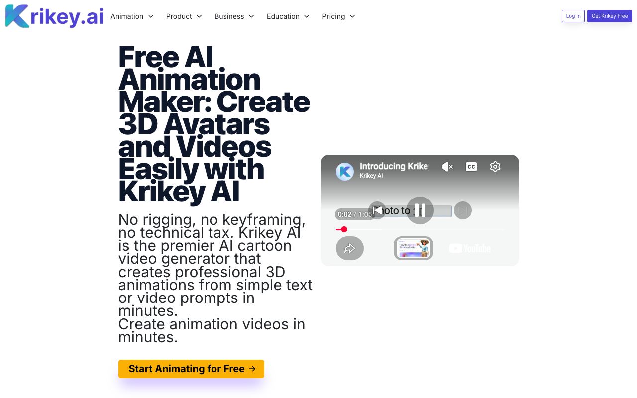 Krikey AI — website screenshot