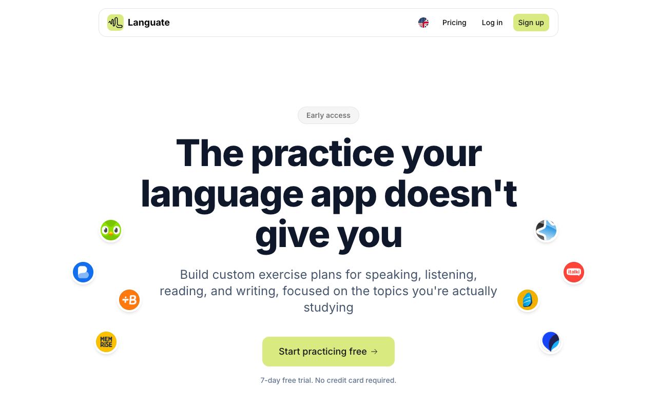 Languate — website screenshot