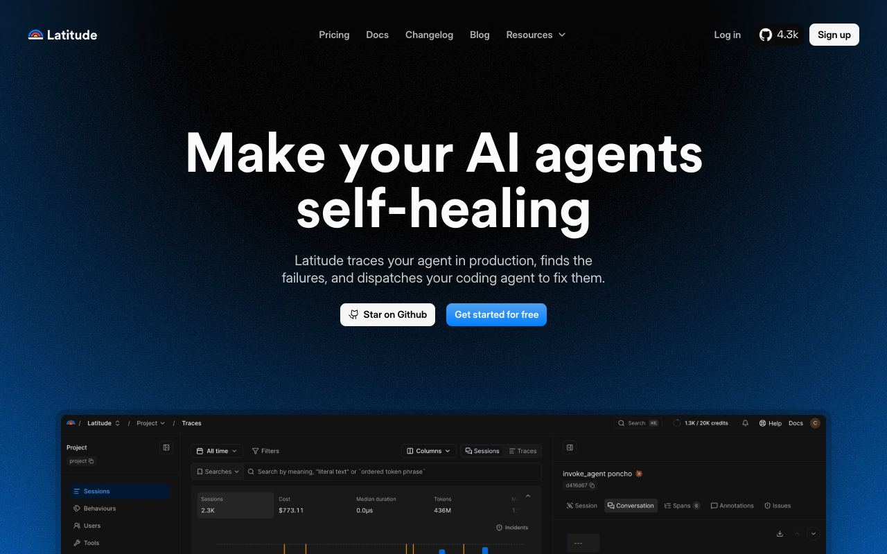 Latitude — website screenshot