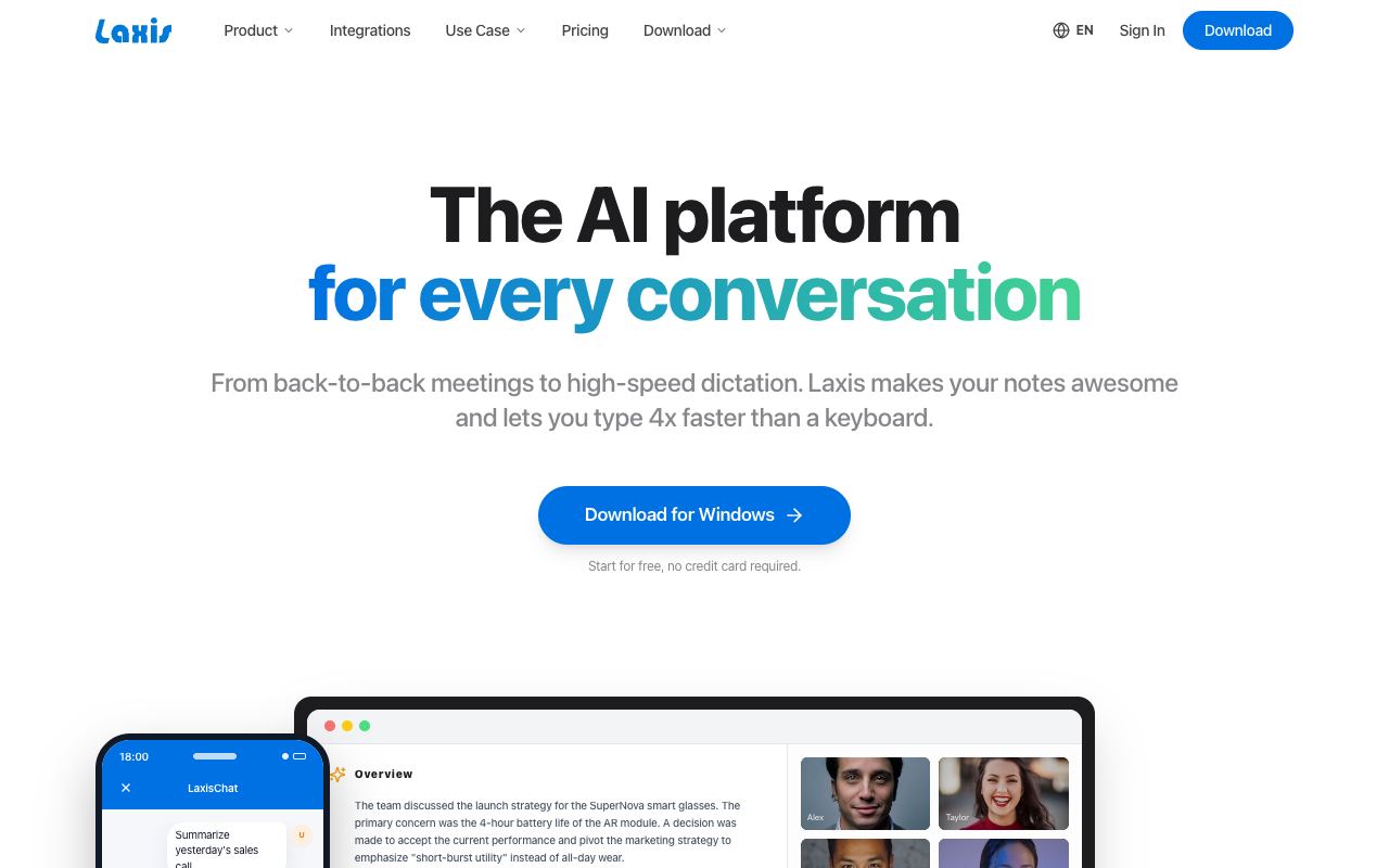 Laxis — website screenshot