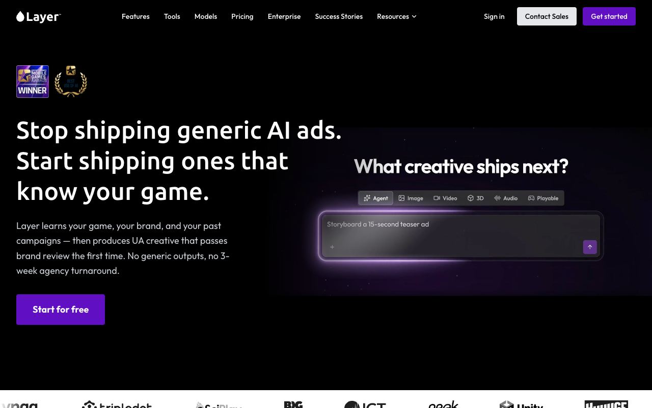Layer — website screenshot