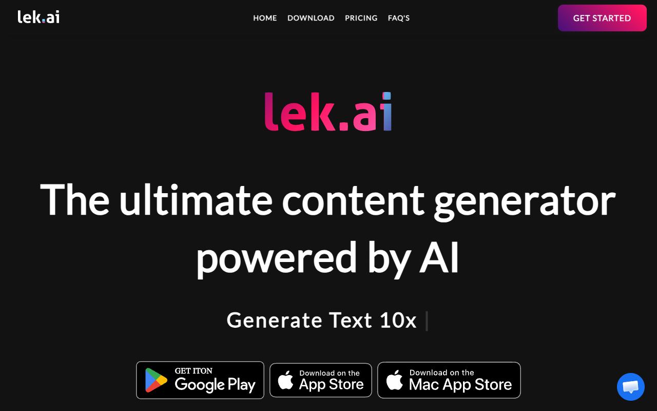 Lek — website screenshot