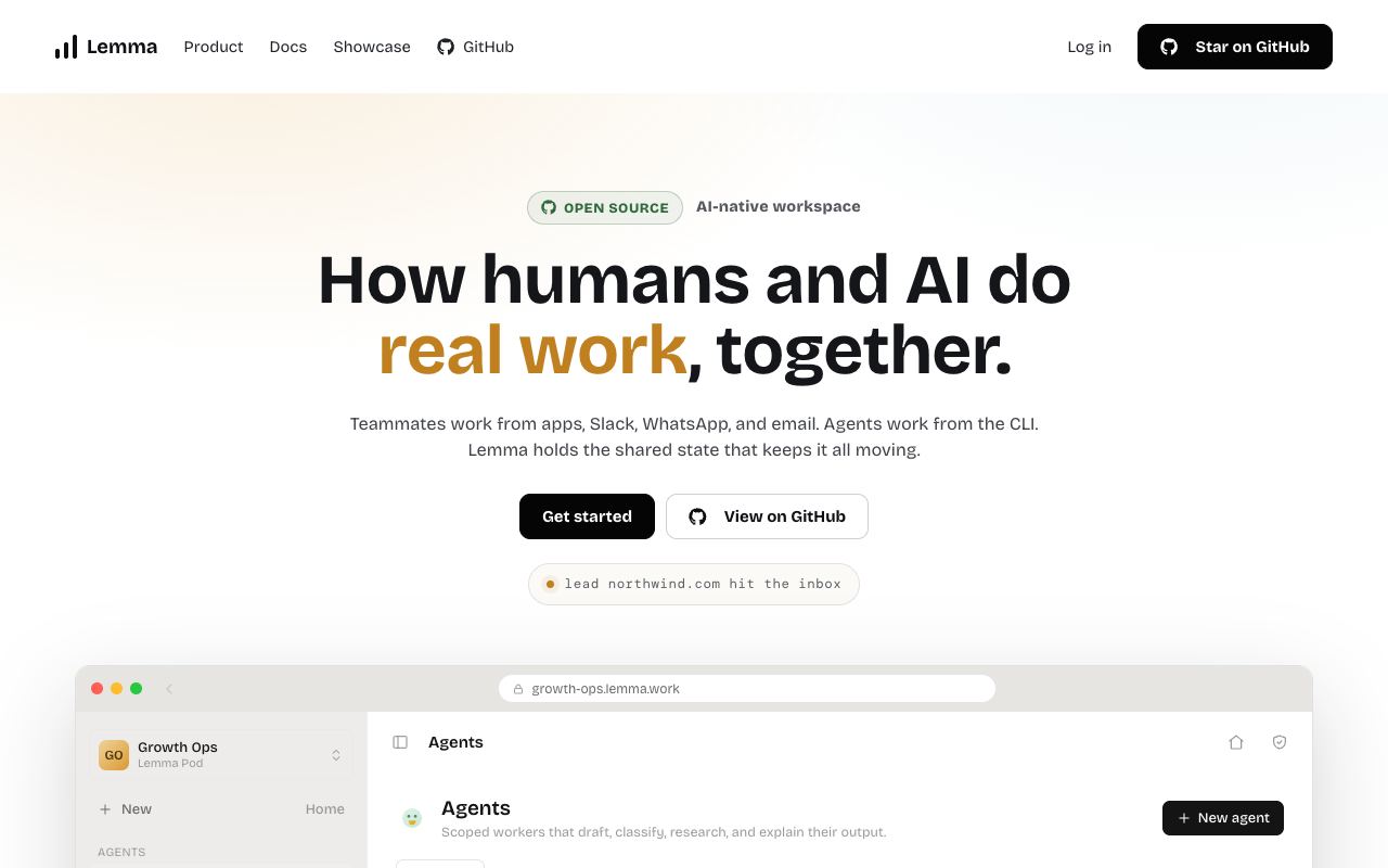 Lemma — website screenshot