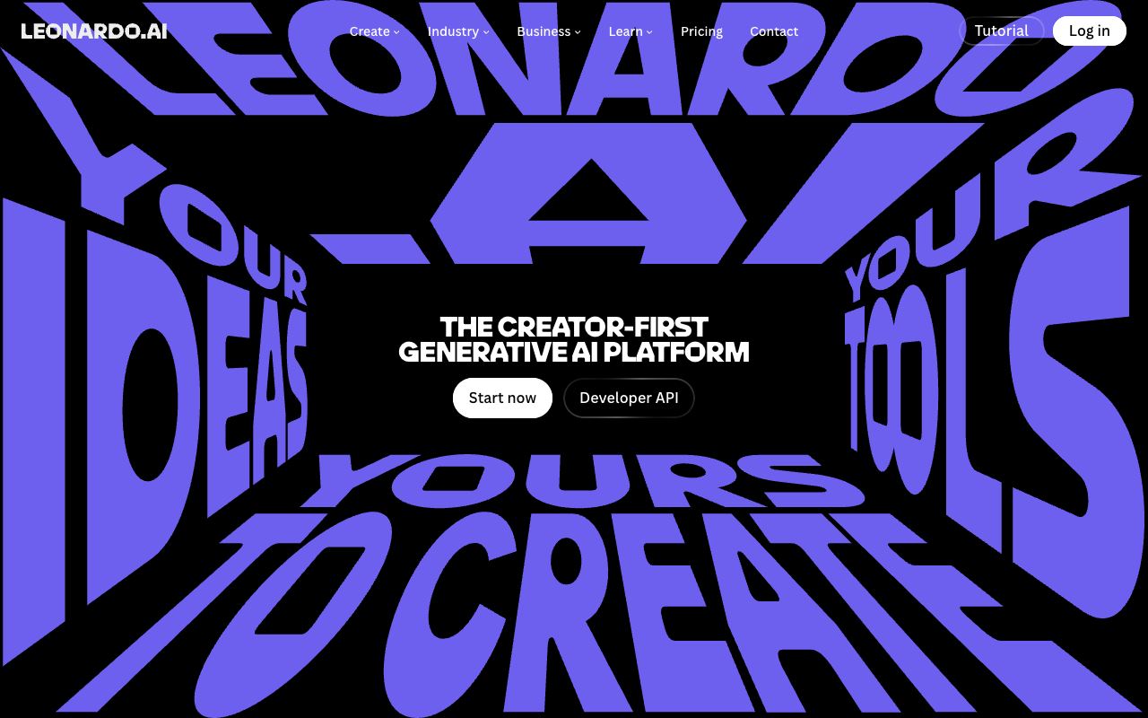 Leonardo AI — website screenshot
