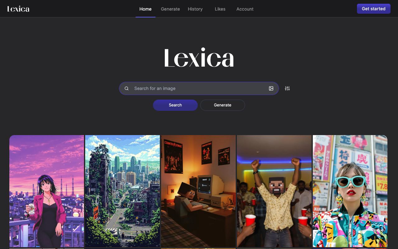 Lexica — website screenshot