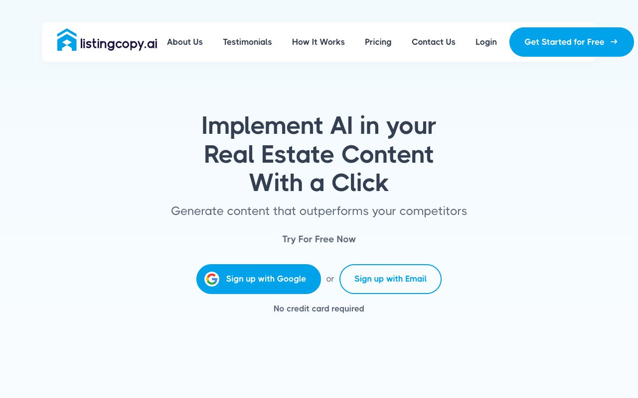 Listing Copy AI — site ekran görüntüsü