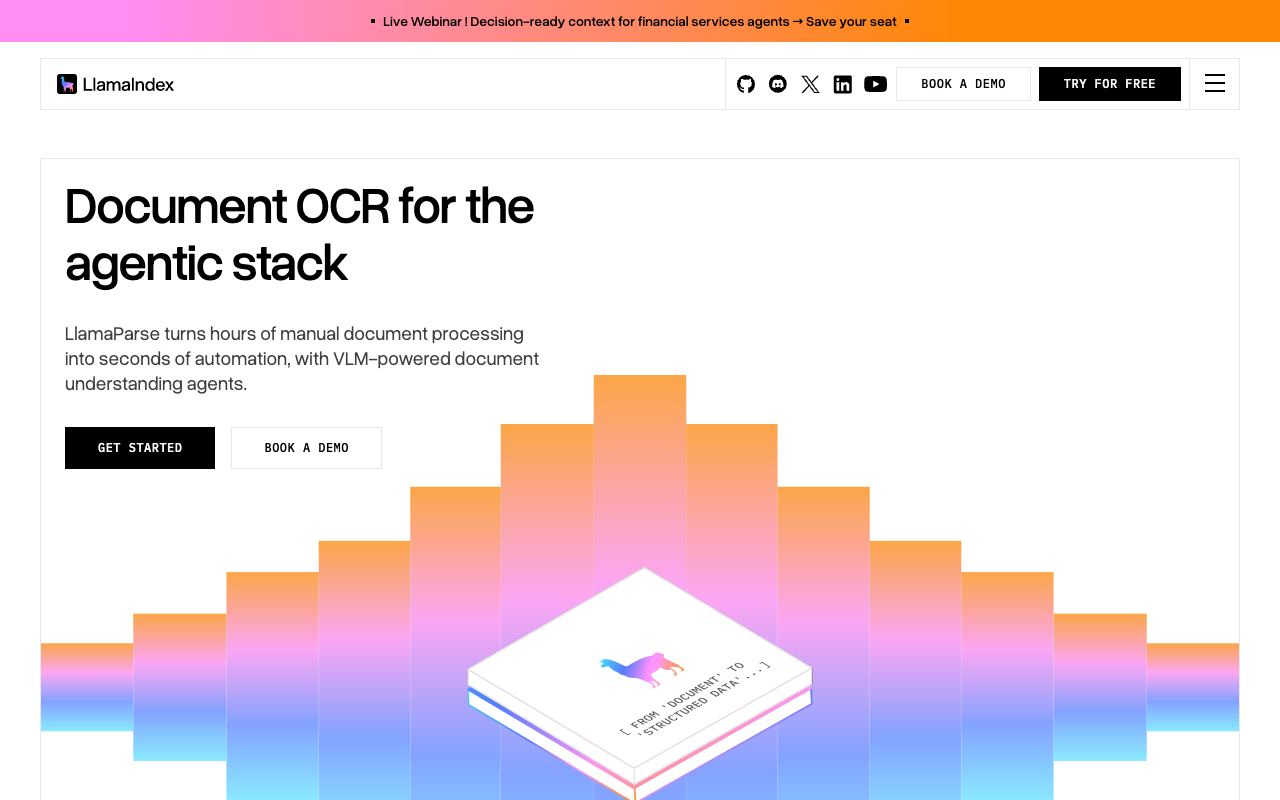 LlamaIndex — website screenshot
