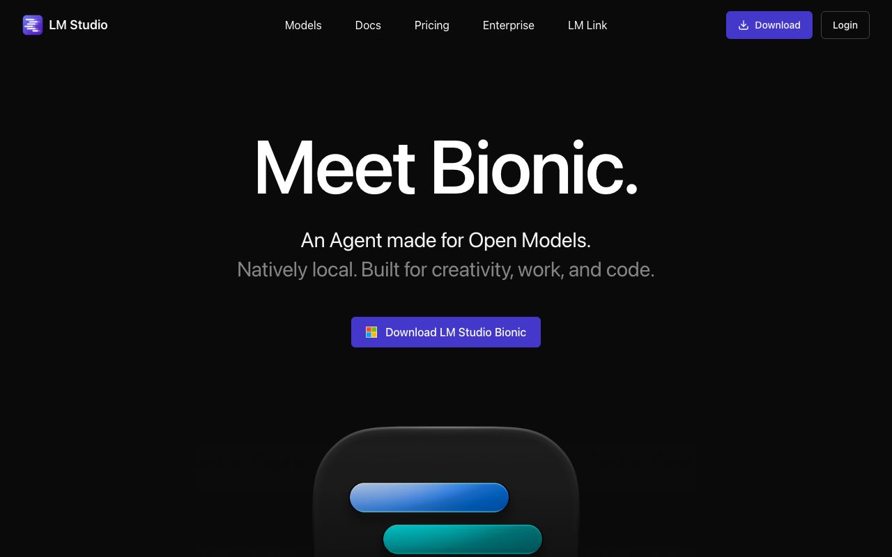 LM Studio — website screenshot