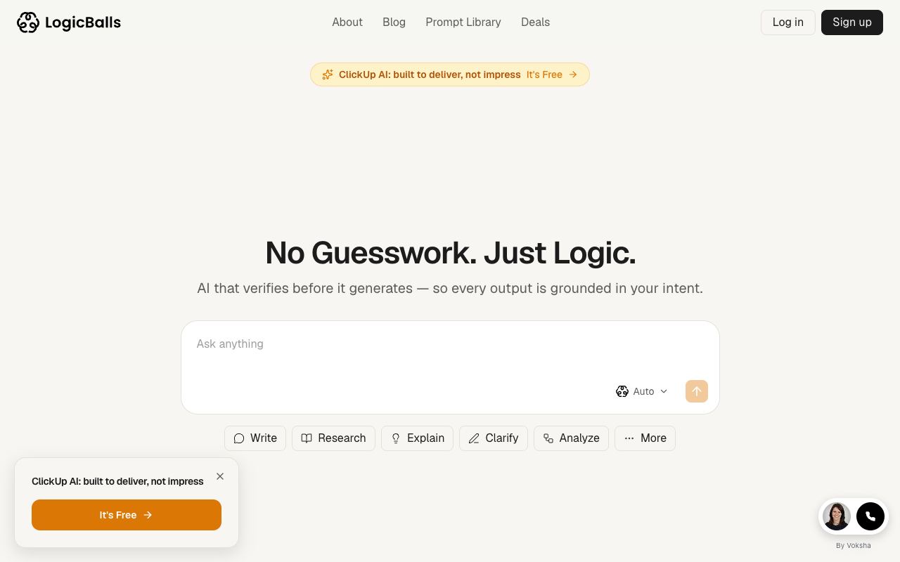 LogicBalls — website screenshot