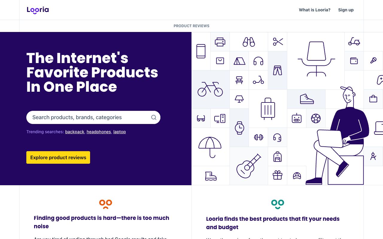 Looria — website screenshot