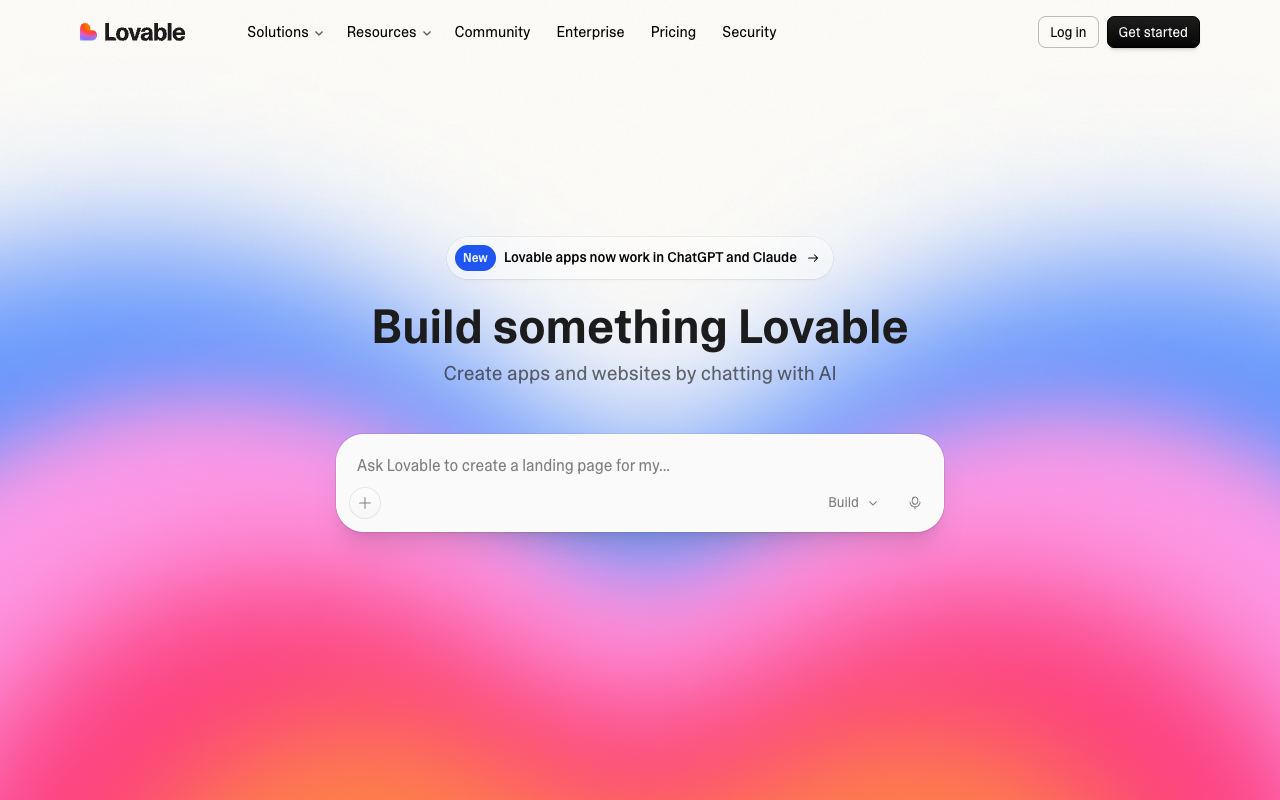 Lovable — website screenshot
