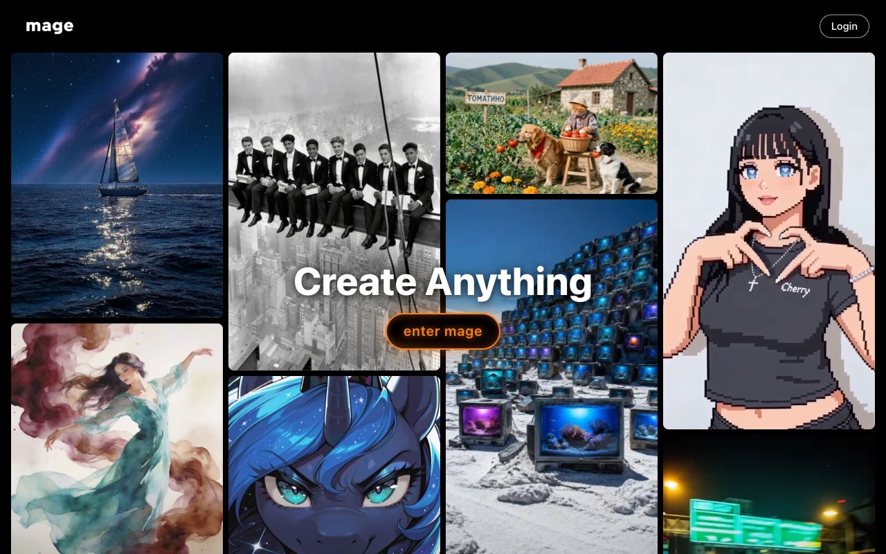 Mage — website screenshot