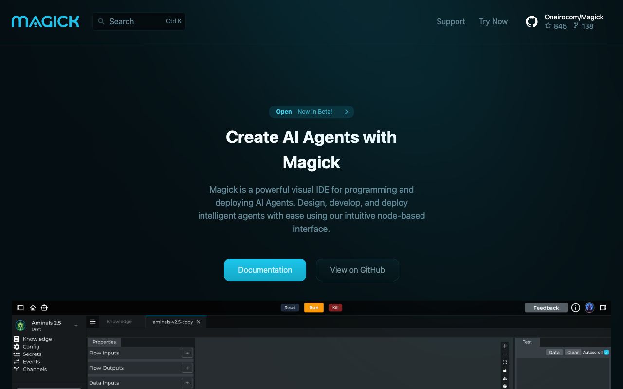 Magick — website screenshot