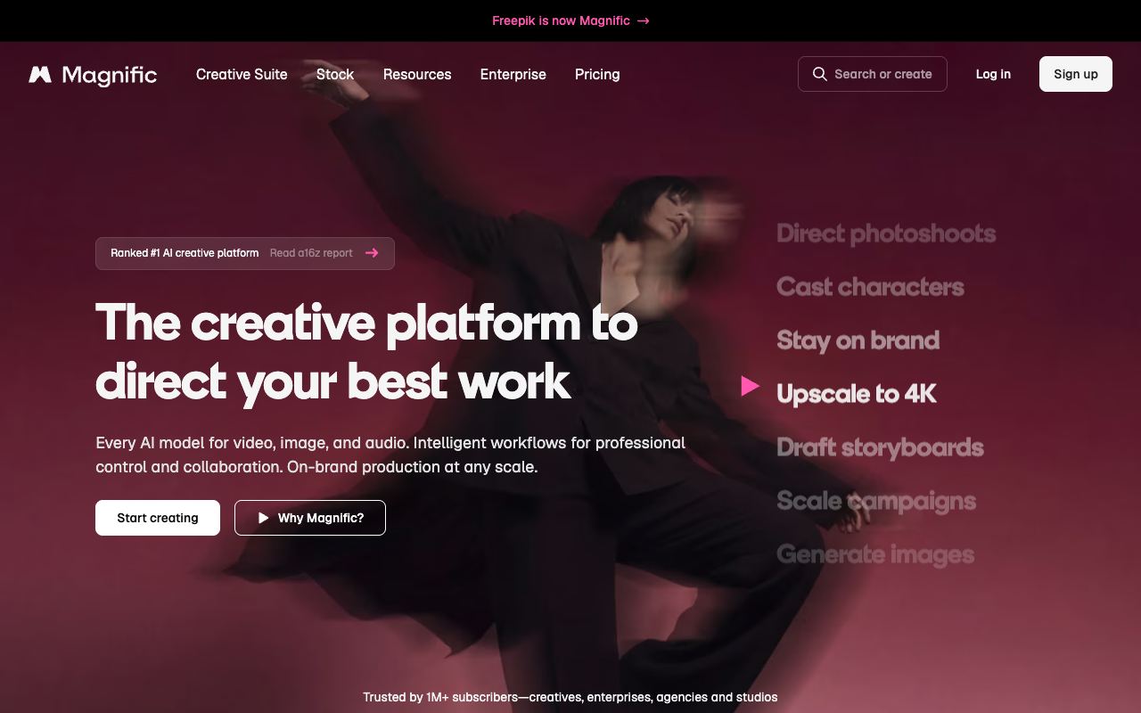 Magnific AI — website screenshot