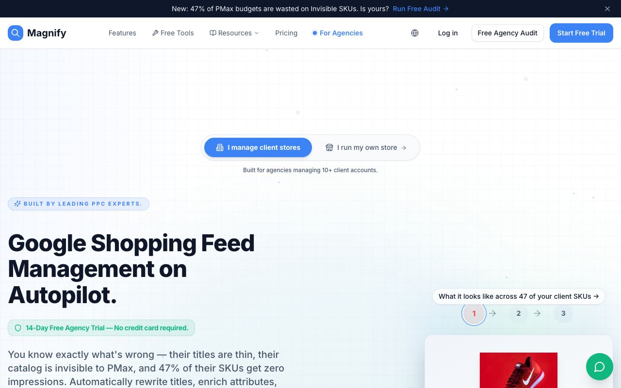 Magnify — website screenshot